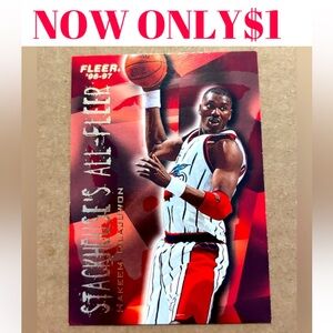 Hakeem Olajuwon 1996/97 Fleer Houston Rockets NBA Basketball Cards